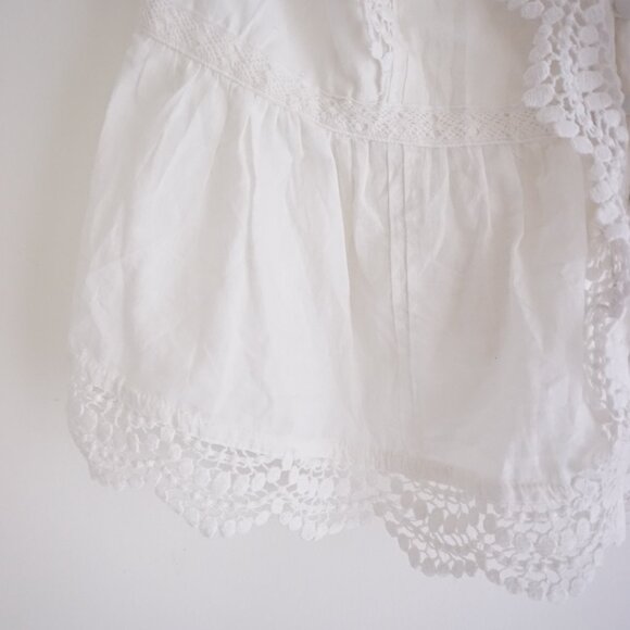 Abercrombie & Fitch White Lace Peplum Tank Top Cottagecore Feminine Dainty S - Picture 5 of 13